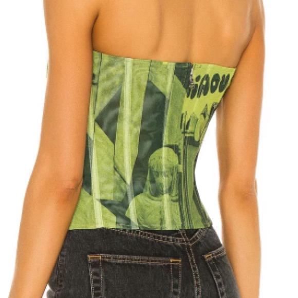 Miaou Leia Corset Green Stone Print (Graffiti) - Picture 2 of 6